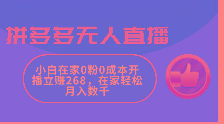 拼多多无人直播，小白在家0粉0成本开播立赚268，在家轻松月入数千壹学湾 - 一站式在线学习平台，专注职业技能提升与知识成长壹学湾