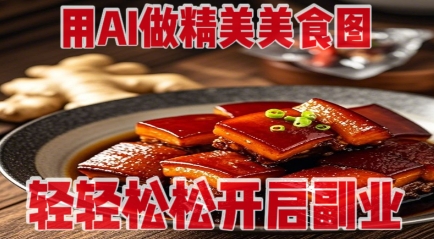 用AI做精美美食图，无需专业设备拍摄，轻轻松松开启副业壹学湾 - 一站式在线学习平台，专注职业技能提升与知识成长壹学湾