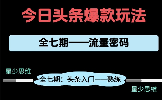 头条系列全七期项目拆解，全是干货，新手从0-1必经过程，99的人会踩的坑壹学湾 - 一站式在线学习平台，专注职业技能提升与知识成长壹学湾