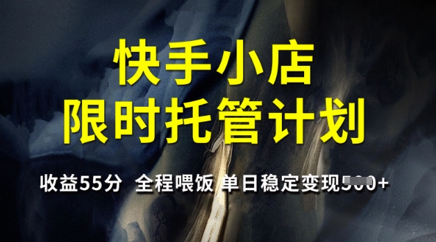 快手小店限时托管计划，收益55分，全程喂饭，单日稳定变现5张【揭秘】壹学湾 - 一站式在线学习平台，专注职业技能提升与知识成长壹学湾