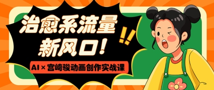 治愈系流量新风口，AI+宫崎骏动画创作实战课，从0到1打造爆款视频壹学湾 - 一站式在线学习平台，专注职业技能提升与知识成长壹学湾