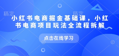 小红书电商掘金课，小红书电商项目玩法全流程拆解(更新5月)壹学湾 - 一站式在线学习平台，专注职业技能提升与知识成长壹学湾