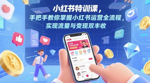 小红书特训课，手把手教你掌握小红书运营全流程，实现流量与变现双丰收壹学湾 - 一站式在线学习平台，专注职业技能提升与知识成长壹学湾