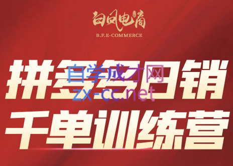 白凤电商·拼多多日销千单训练营(更新4月)壹学湾 - 一站式在线学习平台，专注职业技能提升与知识成长壹学湾