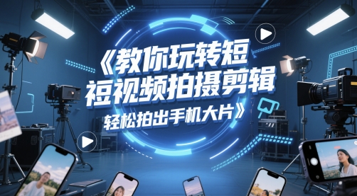 教你玩转短视频拍摄剪辑，轻松拍出手机大片壹学湾 - 一站式在线学习平台，专注职业技能提升与知识成长壹学湾
